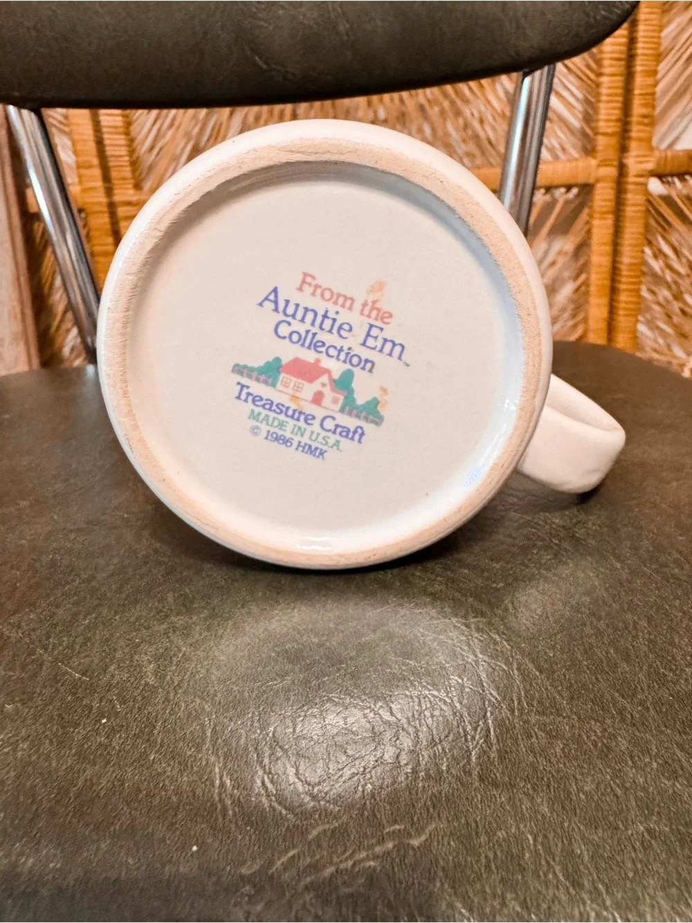 Vintage Auntie Em Floral Basket Mug- 1986